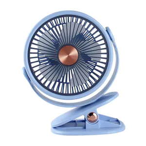 FENY FN-F70, MAVİ, 3 Kademeli Hız, Mandal Ayak, 360derece Dönüş, 6" Kanat, Masaüstü, Dahili 1800mAh Bataryalı, Type-C Şarj Girişli, Vantilatör