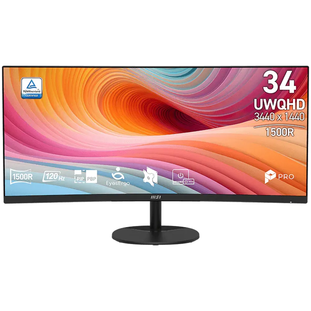 MSI 34" VA PRO MP341CQ E12 4MS 120HZ HDMI-DP Kavisli Kurumsal Monitör 3440x1440
