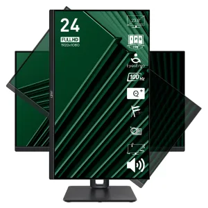 MSI 23.8" IPS PRO MP245PG 1MS 100HZ HDMI-DP Kurumsal Pivot Monitör 1920x1080