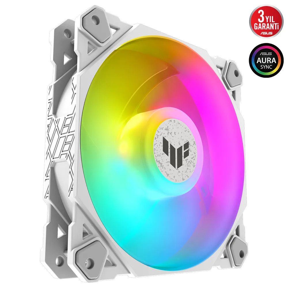 ASUS TUF Gaming TF120 ARGB 120mm Beyaz Soğutucu Kasa Radyatör Fanı
