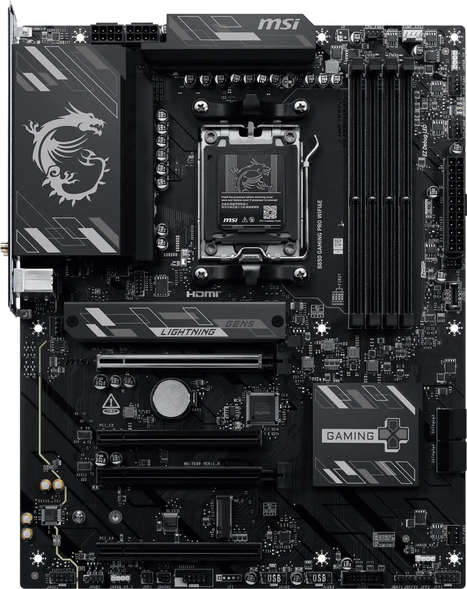 MSI B850 GAMING PRO WIFI6E HDMI-DP TYPEC PCIE 5.0 AM5 ATX