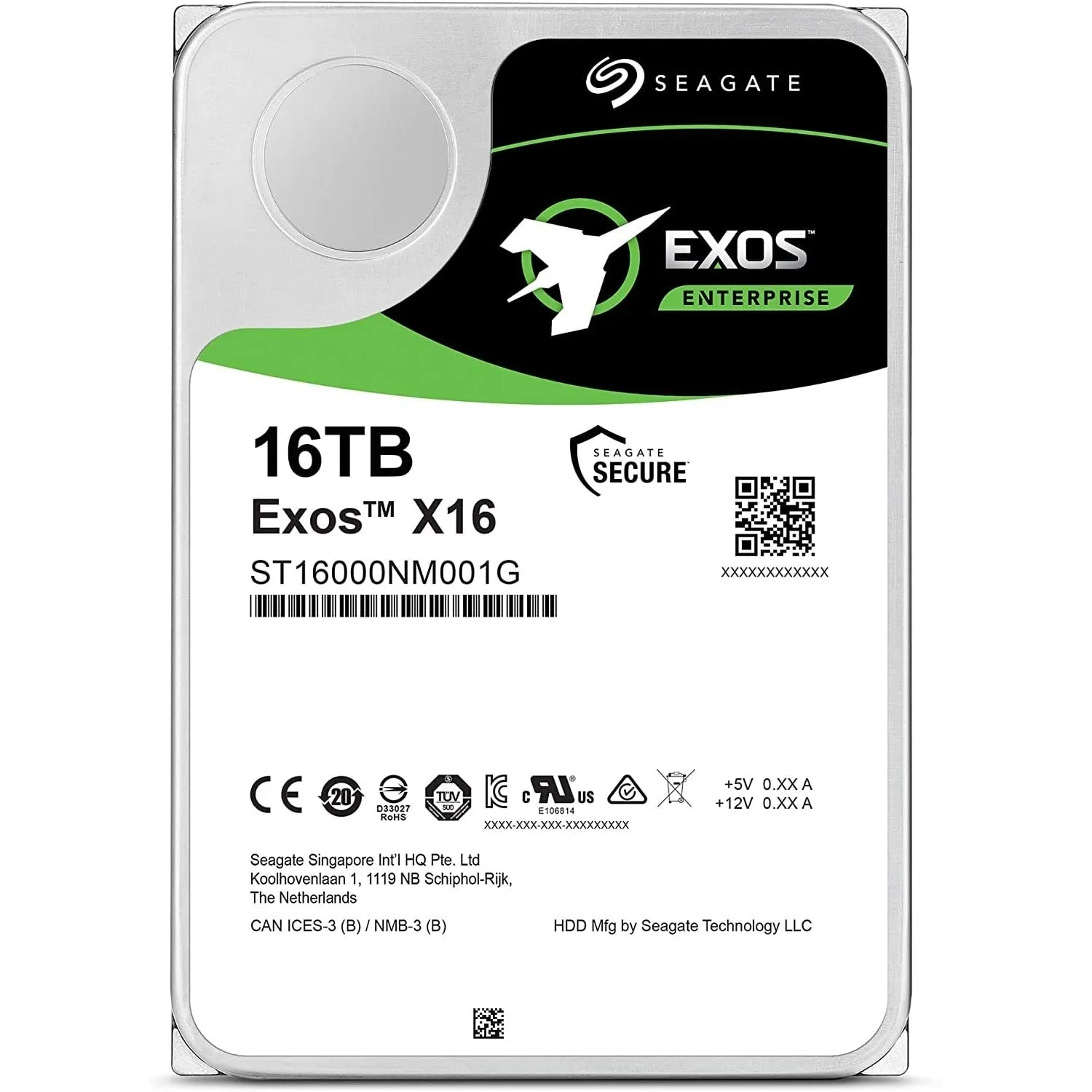SEAGATE 3.5" 16TB X16 ST16000NM001G 7200 RPM 256MB SATA-3 Enterprise Güvenlik ve Nas Diski