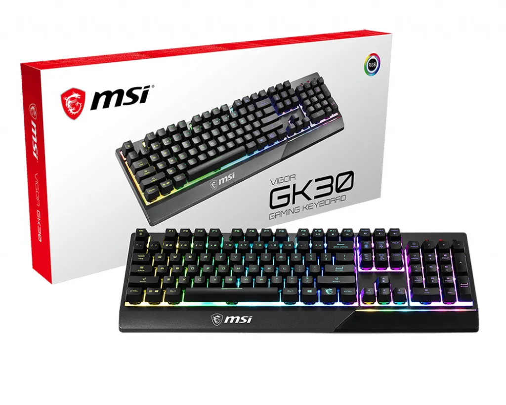MSI Q TR Vigor GK30 RGB Mekanik Hisli Siyah Oyuncu Klavyesi