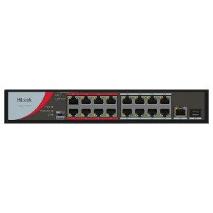 HILOOK NS-0318P-130 16 PORT 10/100 16 PORT POE+ 1 PORT UPLINK+ 1 SFP 130W FAST ETHERNET SWITCH