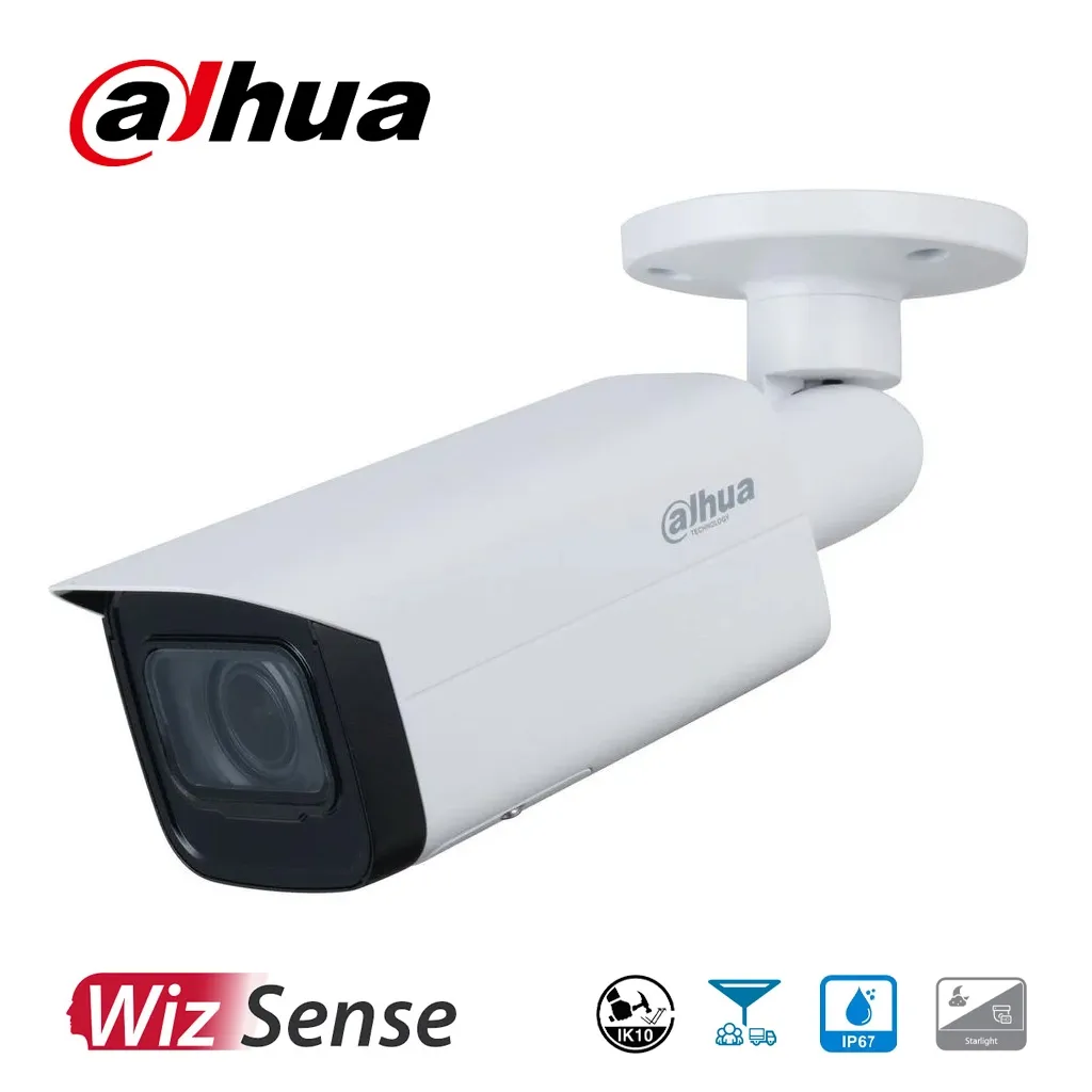 DAHUA IPC-HFW5442T-ASE,  2Mpix, 2,8mm Lens, H265+, Wizmind, 80Mt Gece Görüşü,  IP67, IK10, PoE Metal Kasa Bullet IP Kamera
