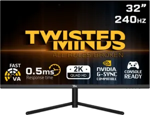 TWISTED 32" VA TM32QHD240VA 0.5ms 240Hz HDMI-DP  Gaming Monitör (2560X1440)