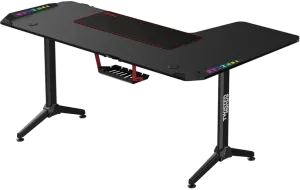 TWISTED Minds L Şekilli RGB Sol Oyuncu Masası Siyah TM-Y-LB-RGB