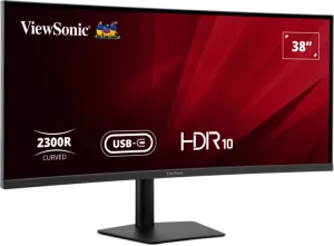 VIEWSONIC 37.5" IPS VA3820C 5MS 75HZ HDMI-DP TYPEC Kavisli Kurumsal Monitör 3840x1600
