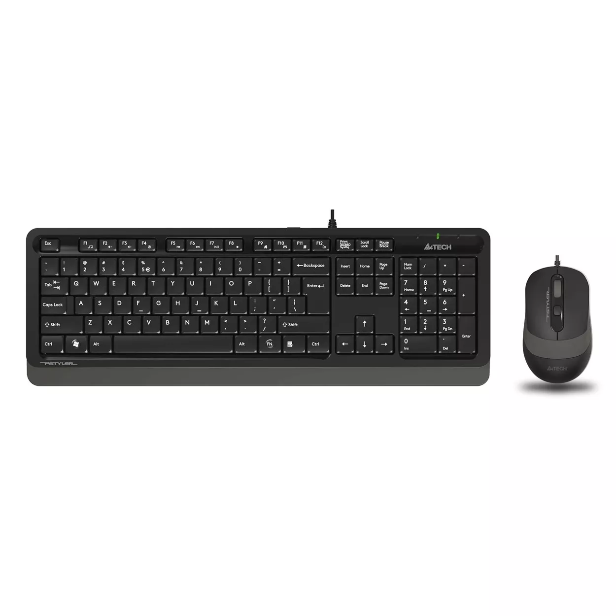 A4TECH F1010 Kablolu USB Q Trk Siyah/Gri Klavye - Mouse Set