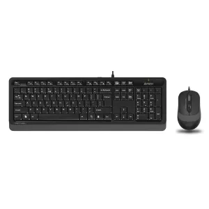 A4TECH F1010 Kablolu USB Q Trk Siyah/Gri Klavye - Mouse Set