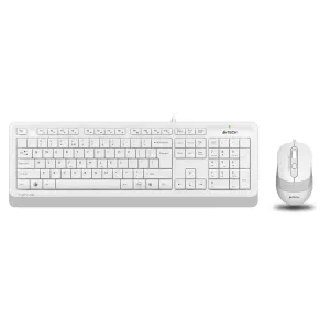 A4 TECH F1010 Kablolu USB Q Trk Beyaz Klavye - Mouse Set