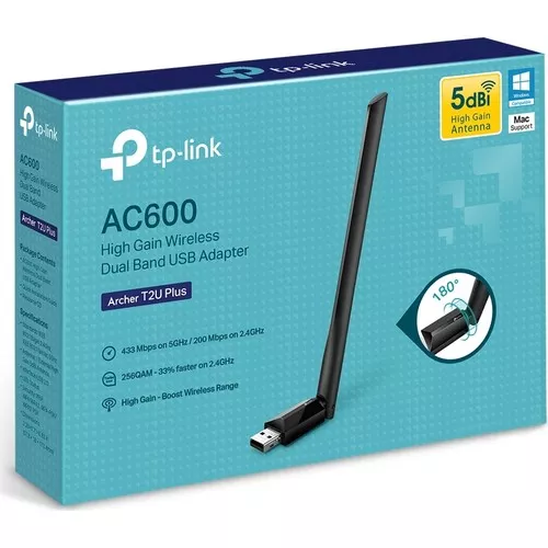 TP-LINK ARCHER T2U PLUS WIFI5 AC600 Kablosuz Usb Ağ Adaptörü