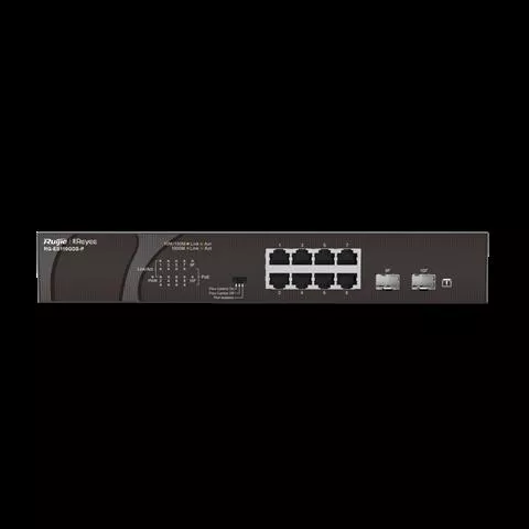 RUIJIE REYEE RG-ES110GDS-P 8 PORT 10/100/1000 8 PORT POE 2 PORT UPLINK 120W YONETILEMEZ DESKTOP SWITCH