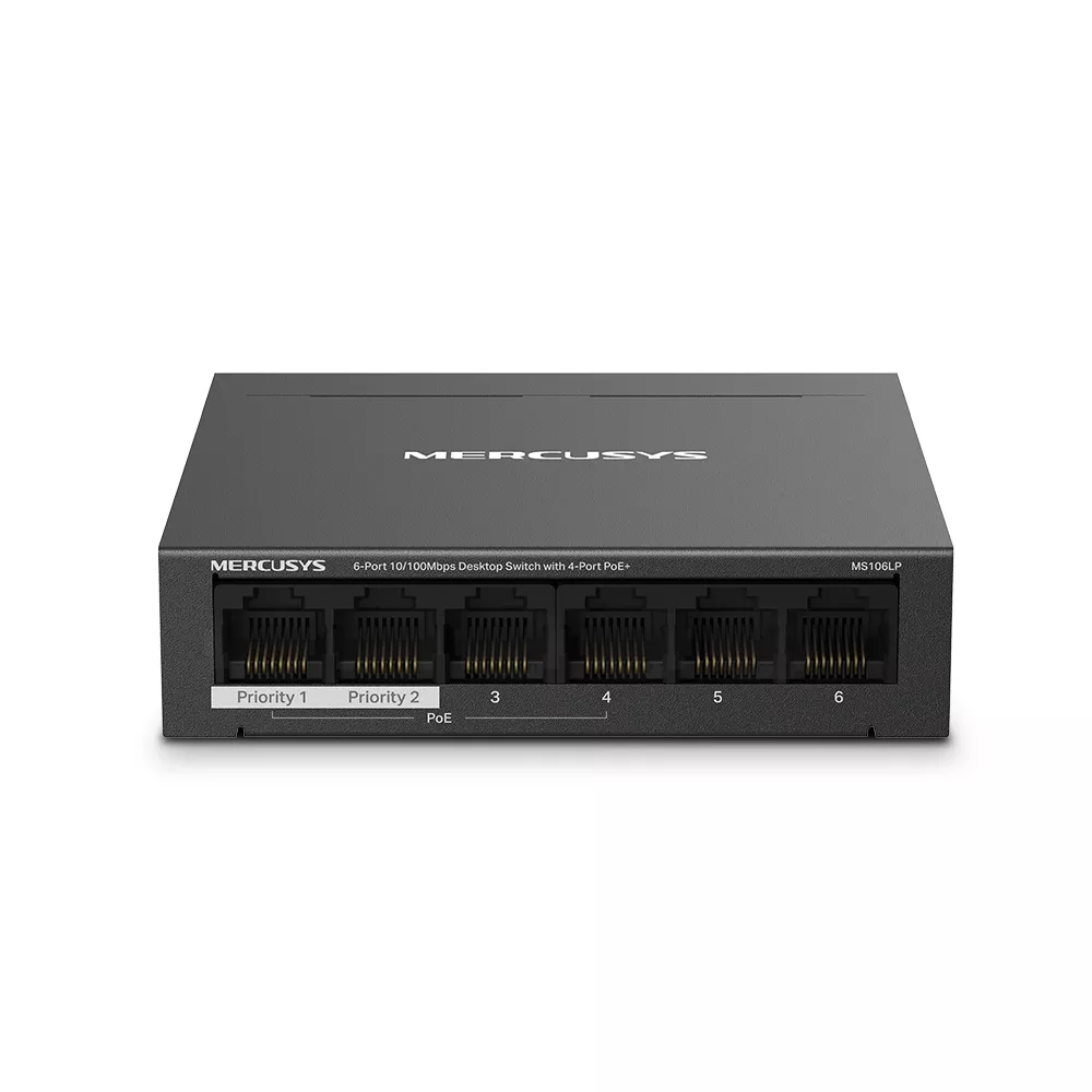 TP-LINK 6port 30w 4port PoE MS106LP Yönetilemez Poe Switch