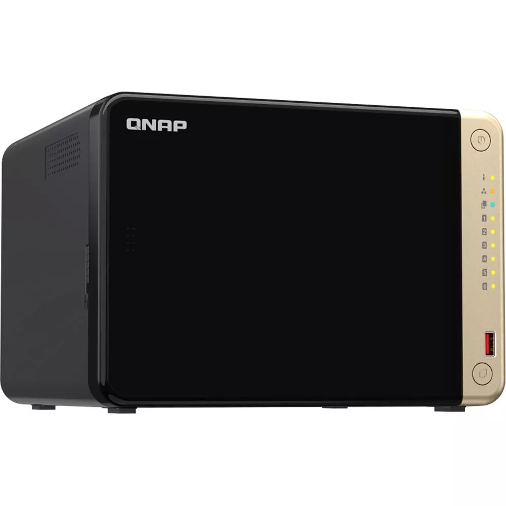 QNAP 6diskli ARM QC - 8GB RAM 2-2.5GbE Nas Server TS-664-8G Distribütör Garantili