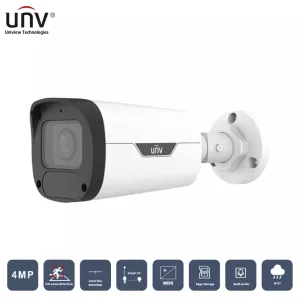 UNIVIEW IPC2324LB-ADEZK-H 4MP 2.8-12MM MOTORIZE 50MT H265+ IP67/IK10 DAHİLİ SES IR BULLET IP KAMERA