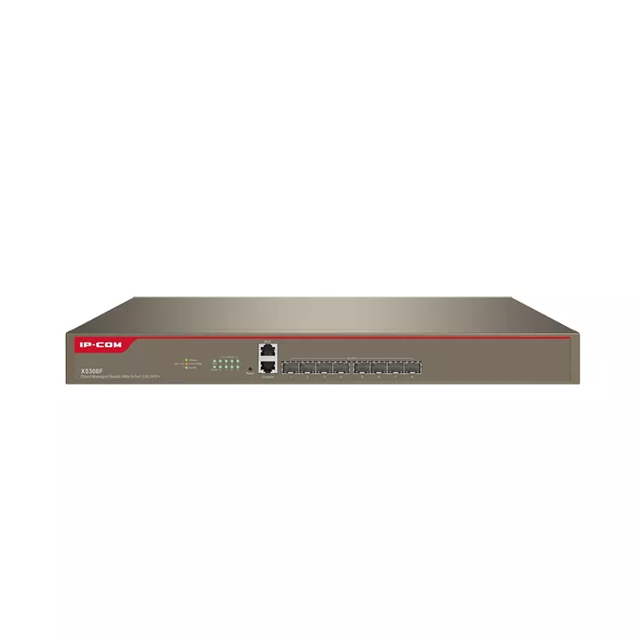 IP-COM IP-X5308F 8 PORT 10GB SFP CLOUD YÖNETİLEBİLİR RACK MOUNT SWITCH