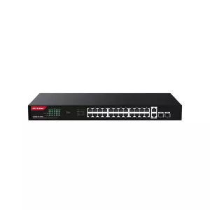 IP-COM IP-G1128P-24-410W 24 PORT POE 10/100/1000 2x GE + 2x SFP 410W YONETILEMEZ RACK MOUNT SWITCH
