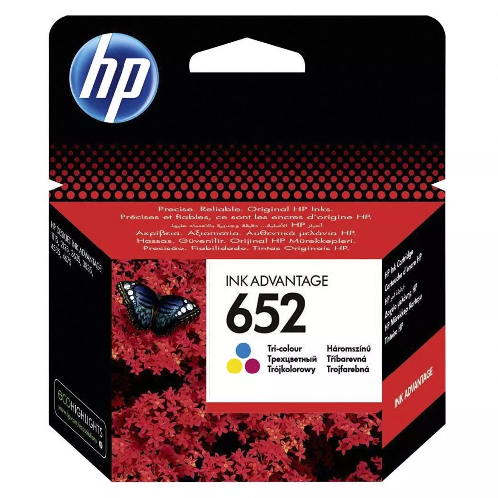 HP F6V24A No 652 3 Renkli Mürekkep Kartuşu