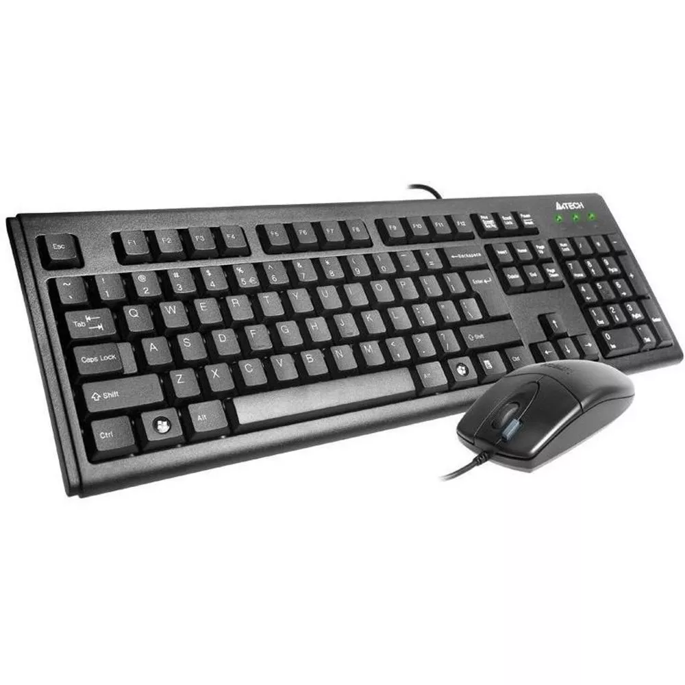 A4TECH KM-72620D Kablolu USB Q Trk Siyah Klavye - Mouse Set