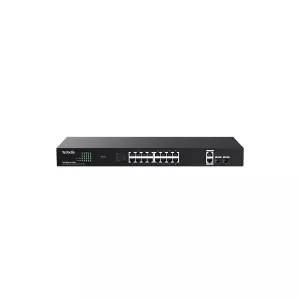 TENDA TEG1120P-16-250W 16 PORT 10/100/1000 POE 2 PORT UPLINK +2 SFP 250W YONETILEMEZ RACK MOUNT SWITCH