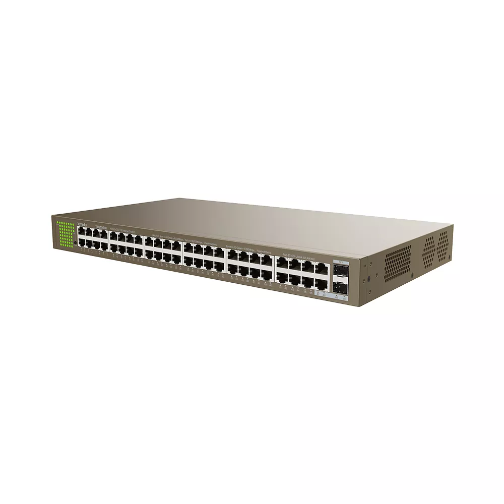 TENDA TEG1050F 48 PORT 10/100/1000 2 X SFP YONETILEMEZ RACK MOUNT SWITCH
