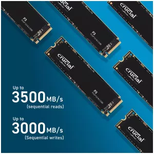 CRUCIAL 1TB P3 CT1000P3SSD8 3500- 3000MB/s M2 NVME GEN3 Disk