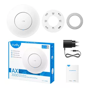 CUDY AP3000 AX3000 WIFI6 Dual Band Tavan Tipi Kurumsal Access Point PoE