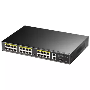 CUDY 24port PoE 300w 1-SFP 2-Uplink Gigabit Yönetilemez Switch FS1026PS1