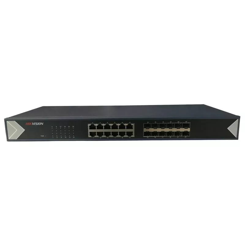 HIKVISION DS-3E0524TF 24 PORT GIGABIT (12x RJ45 LAN   12x SFP) YONETILEMEZ SWITCH