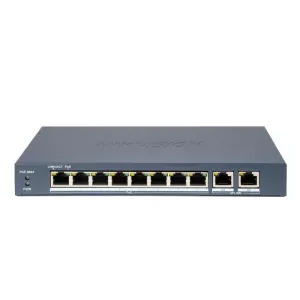 HIKVISION 8port 60w FULL PoE DS-3E0310P-E/M 10/100 2X-UPLINK Yönetilemez Switch Metal               