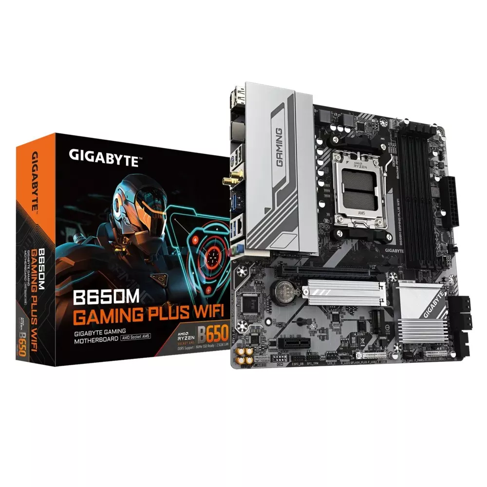 GIGABYTE B650M GAMING PLUS WIFI6E DDR5 HDMI-DP TYPEC PCIE 4.0 AM5 mATX