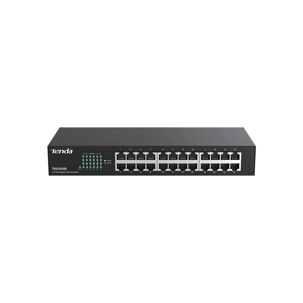 TENDA TEG1024D 24 PORT 10/100/1000 YONETILEMEZ RACK MOUNT SWITCH