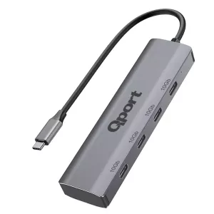 QPORT Q-TUC06 4 PORT TYPE-C TO TYPE-C ÇOKLAYICI