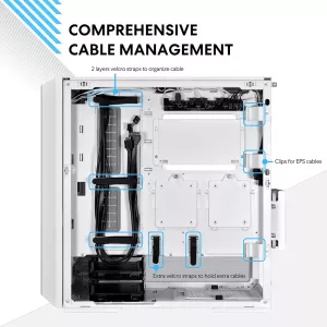 LIAN LI LANCOOL 216 MESH ARGB 3x FAN MID-TOWER BEYAZ E-ATX KASA G99.LAN216RW.00