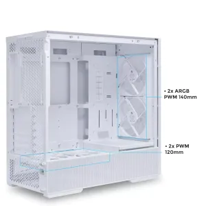 LIAN LI LANCOOL 207 4x FAN MID-TOWER BEYAZ ATX KASA G99.LAN207RW.00