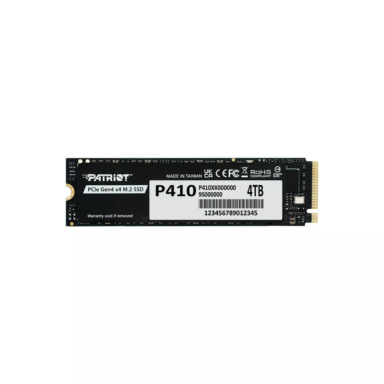 PATRIOT P410 4TB 5000/4500MB/s M2 PCIe GEN4 NVME SSD P410P4TBM28H