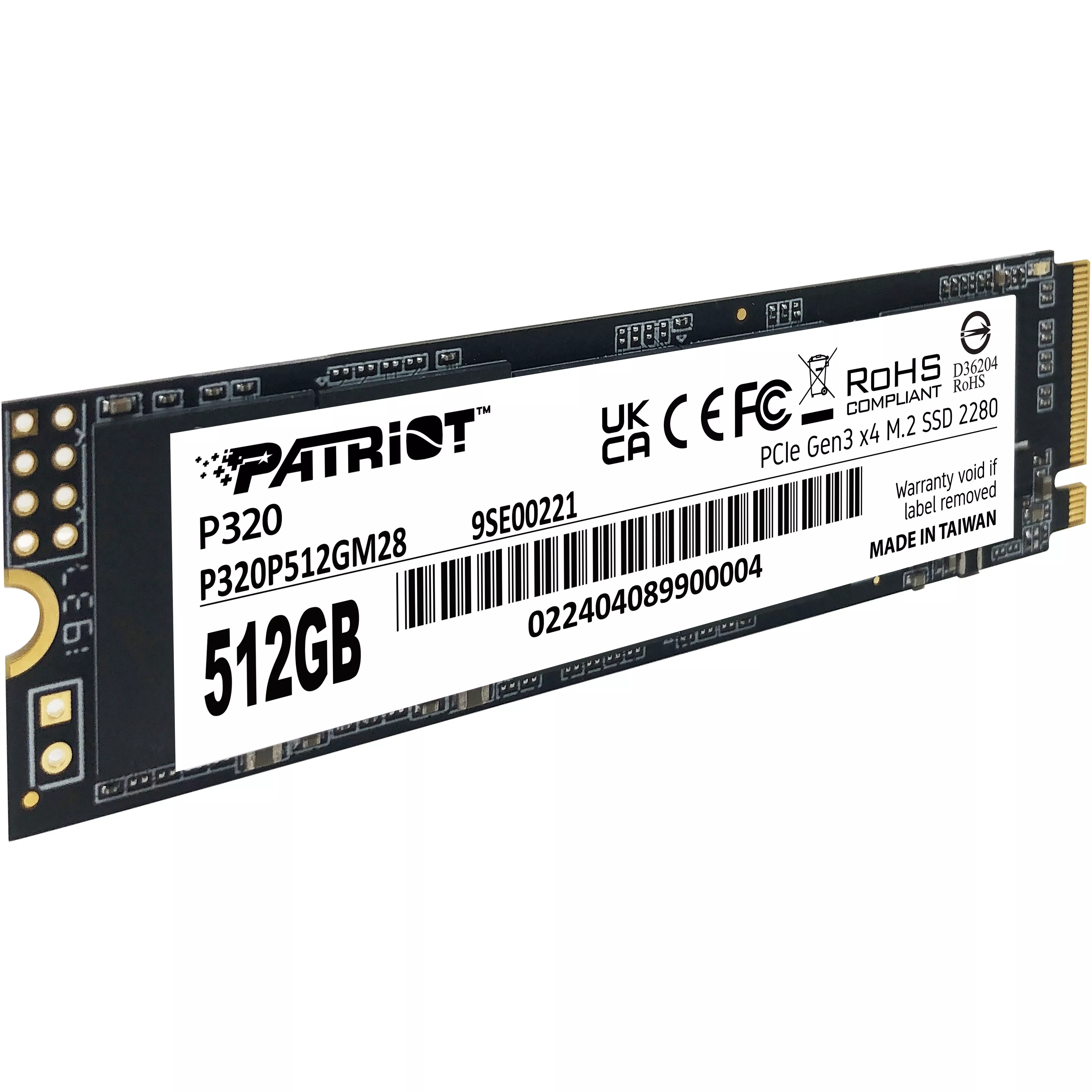 PATRIOT 512GB P320 P320P512GM28 3000-2200MB/s M2 NVME GEN3 Disk