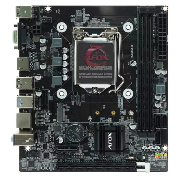 AFOX IH110D4-MA2-V4 2xDDR4 VGA+HDMI 1xGLAN 1x M.2 NVMe Gen3 1151Pin ANAKART