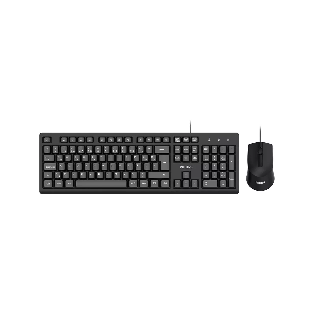 PHILIPS SPT6234 KABLOLU USB STANDART SİYAH Q KLAVYE+MOUSE