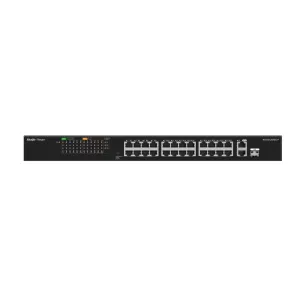 RUIJIE REYEE RG-ES126FGS-P 24 PORT 10/100 24 PORT POE 2 PORT UPLINK + 1 SFP 370 WATT YONETILEMEZ RACK MOUNT SWITCH