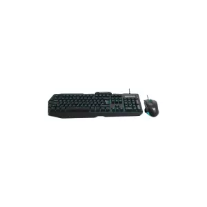 QUANTUM QG-Q6168 KABLOLU USB AYDINLATMALI SİYAH Q KLAVYE+MOUSE
