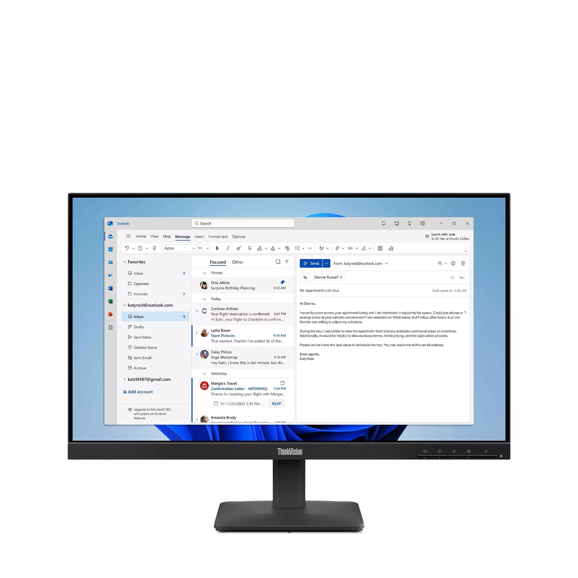 LENOVO 23.8" IPS S24-4E 64B5KAT1TK 4MS 100hz HDMI EV Ofis Tipi Monitör (1920 X 1080)
