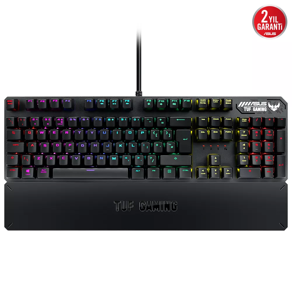ASUS TUF GAMING K3 RA05 Red Mekanik RGB Aura Sync 1000Hz USB Gaming Klavye