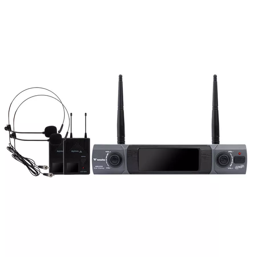 WESTA WM-202T 1 RECEIVER +2 YAKA MİKROFON SETİ