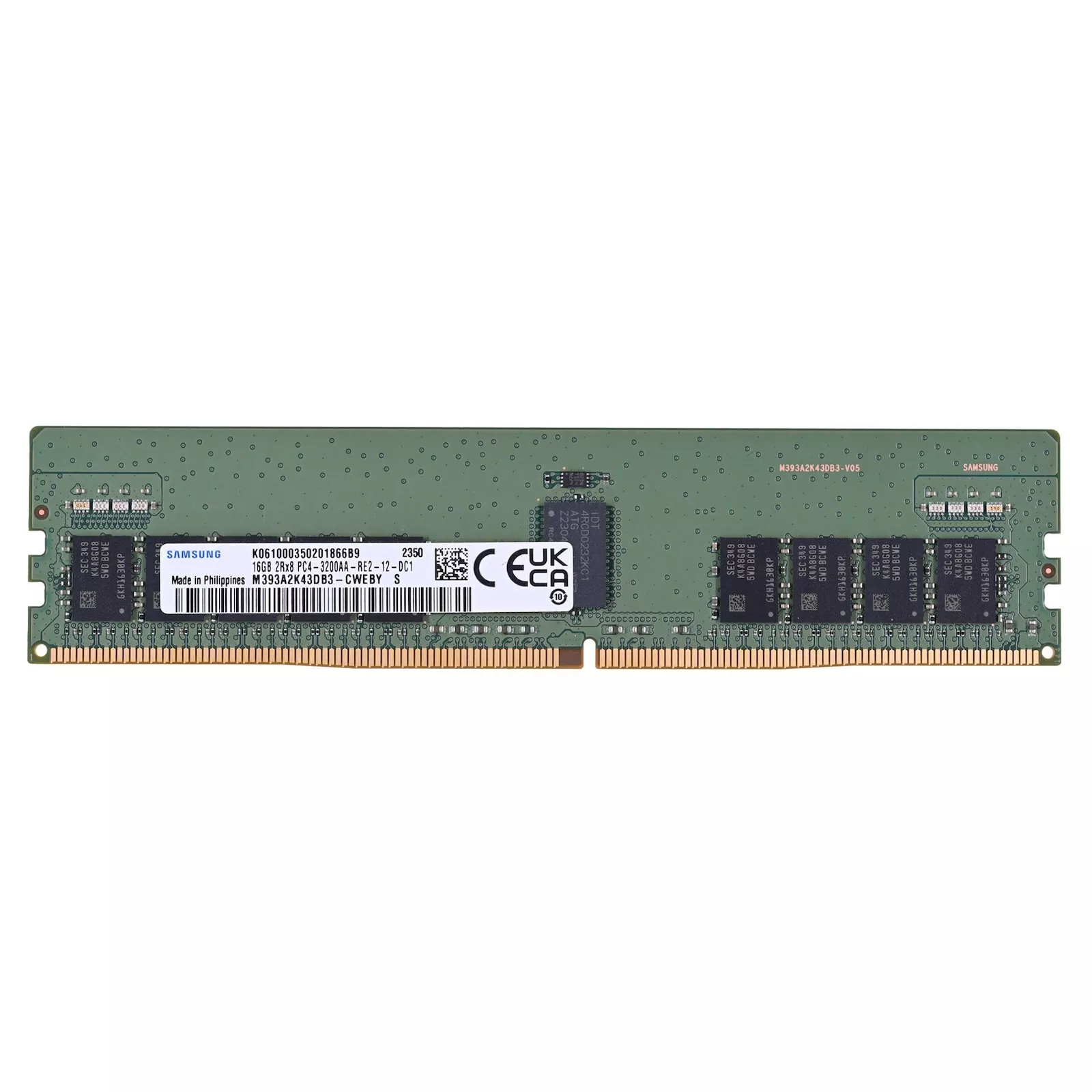 SAMSUNG SAMR3200/16 16GB 3200MHz DDR4 ECC SERVER RAM (DELL R640 / R740 / HPE DL380 Gen10 UYUMLU)