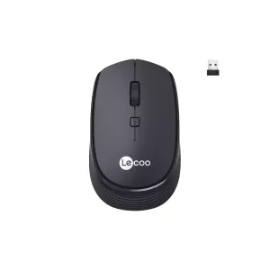 LECOO WS202, USB 2.4Ghz Kablosuz, 4 Tuşlu, Mouse, 1.200 DPI, Siyah
