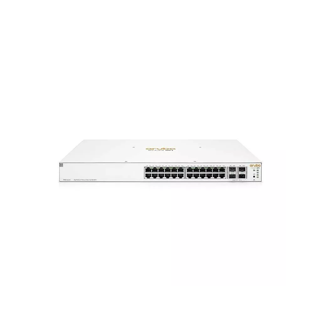 HP Aruba Instant On, JL684B, 1930-24G, 24Port, GigaBit, PoE 370W, 4 Port Gigabit SFP, Yönetilebilir, Rack Mount Switch