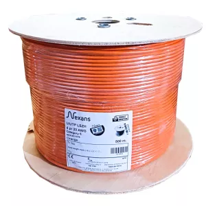 NEXANS NEX1611TF5, TURUNCU, CAT6, 500M, 23AWG (0,58mm), UTP, %100 Bakır, LSZH Halogen Free, Makara, Kablo