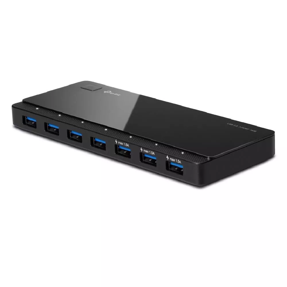 TP-LINK UH700 7port USB 3.0 Siyah USB Çoklayıcı Hub Adaptörlü